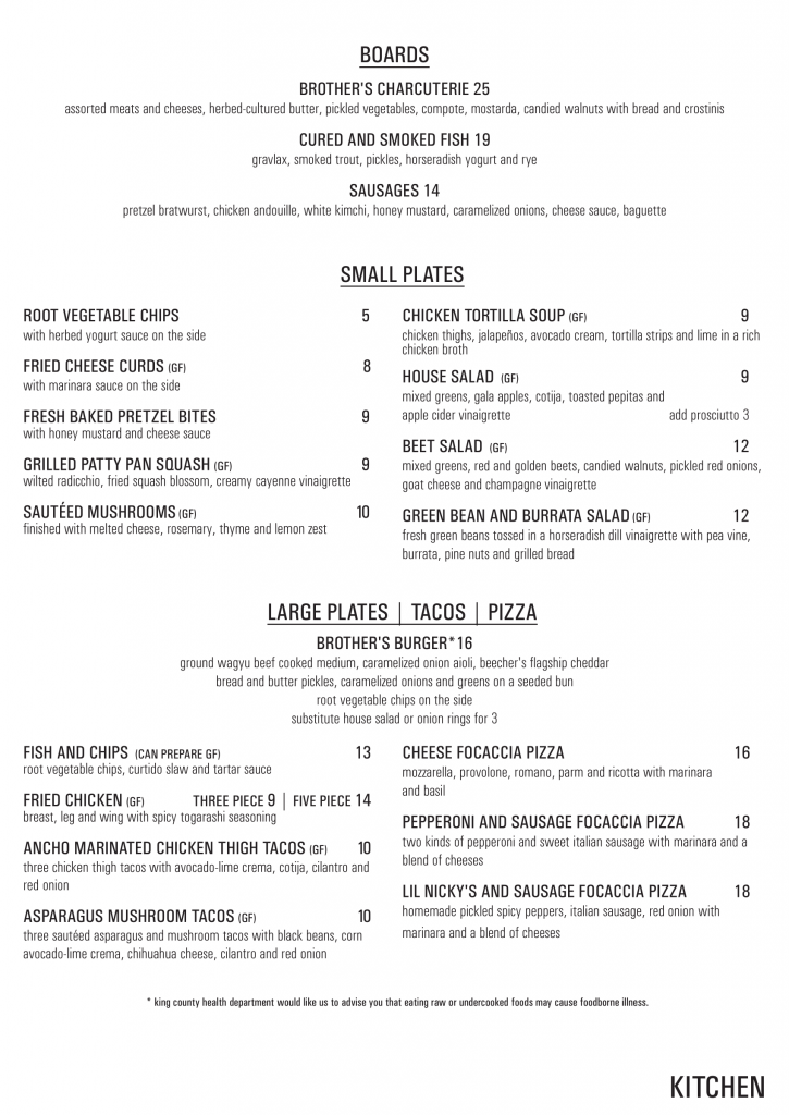 Menu — Brother Barrel